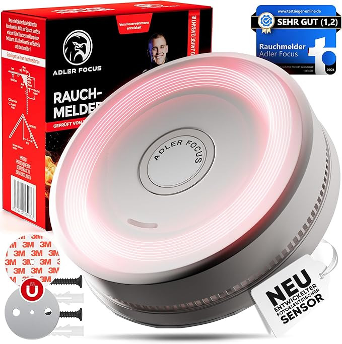 هشدار دهنده وآشکارساز دود برند Adler Focus