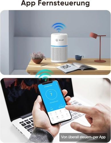دستگاه تصفیه هوای هوشمند وایفای با اپلیکیشن و کنترل صوتیWLEP