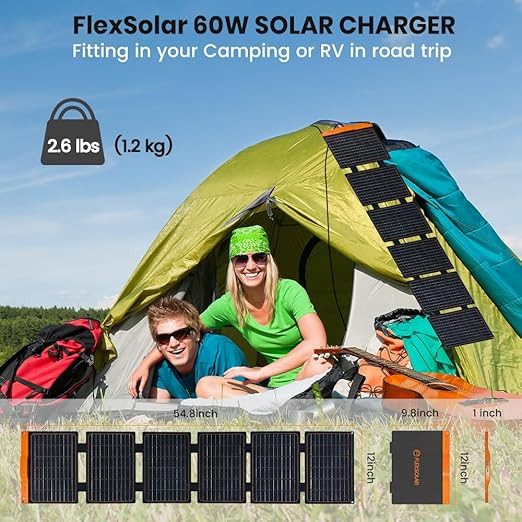 پنل خورشیدی قابل حمل FlexSolar 60W