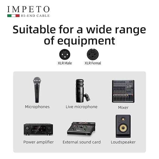 کابل میکروفون Impeto XLR