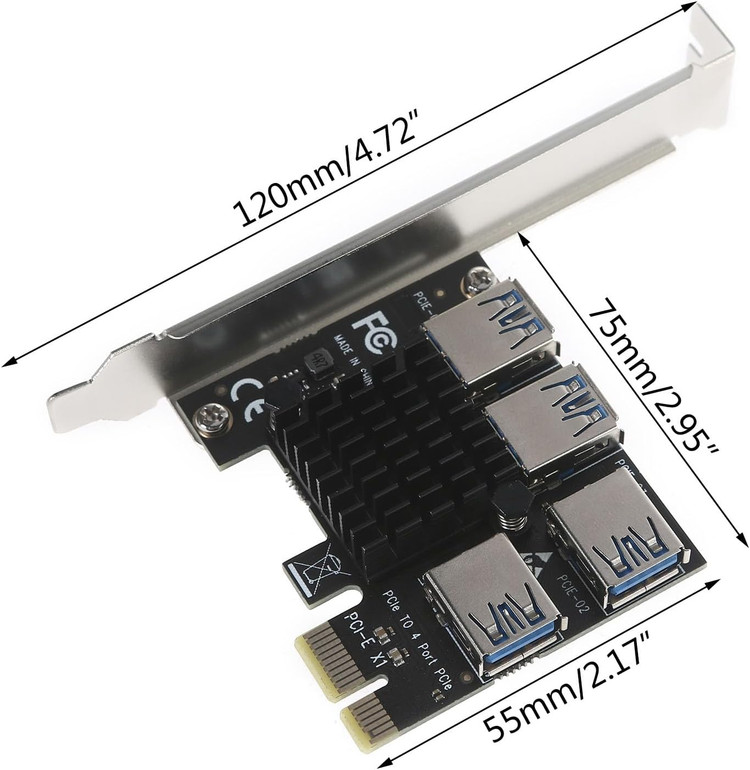 هاب تبدیل PCI-E 1 به 4 PCI-Express 16X
