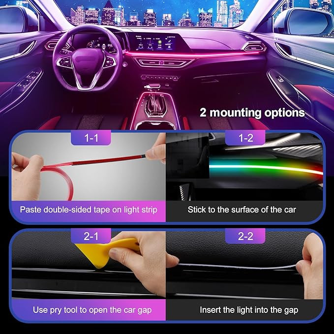 چراغ داخلی LED اکریلیک خودرو GPJYDمدل LED LIGHT