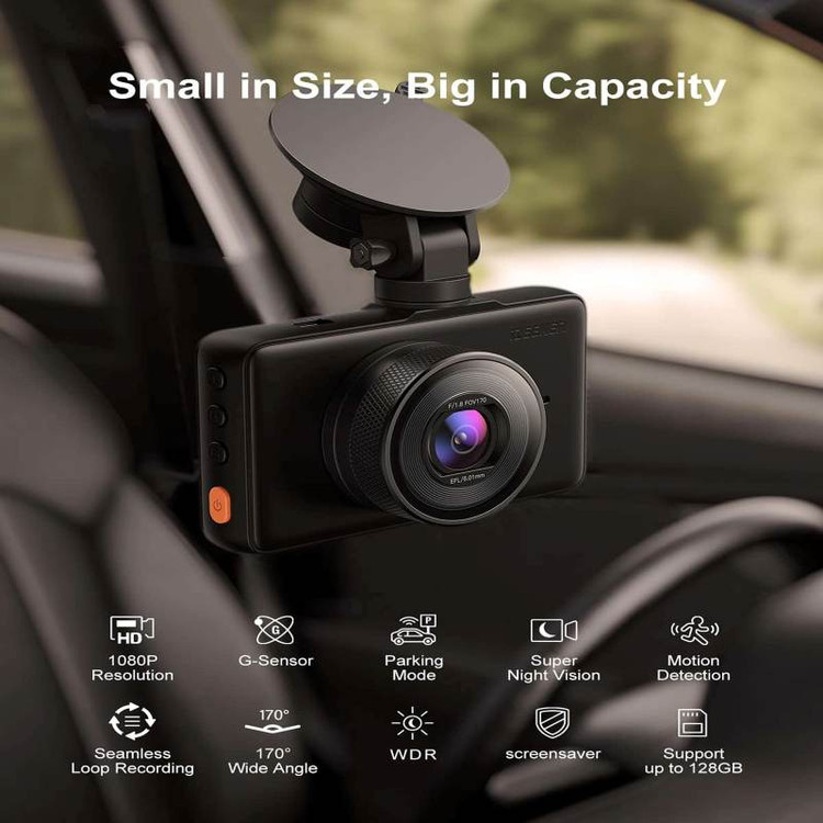 دوربین ثبت وقایع دید در شب 1080P خودرو مارک iZEEKER مدل GD100