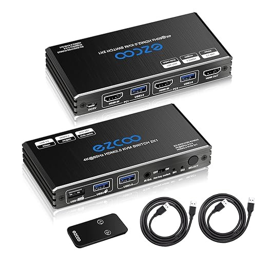 اسپلیتر سوئیچ ۲ پورت HDMI 4K برند EZCOO