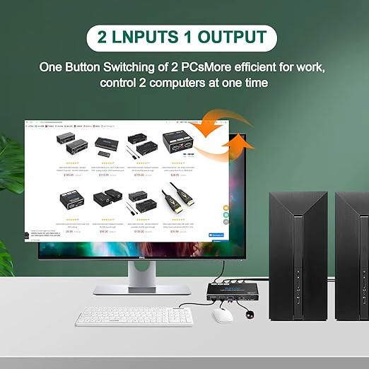 اسپلیتر سوئیچ ۲ پورت HDMI 4K برند EZCOO
