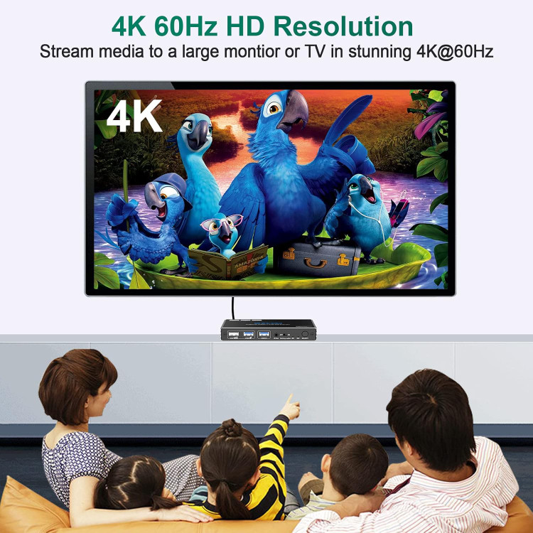 اسپلیتر سوئیچ ۲ پورت HDMI 4K برند EZCOO