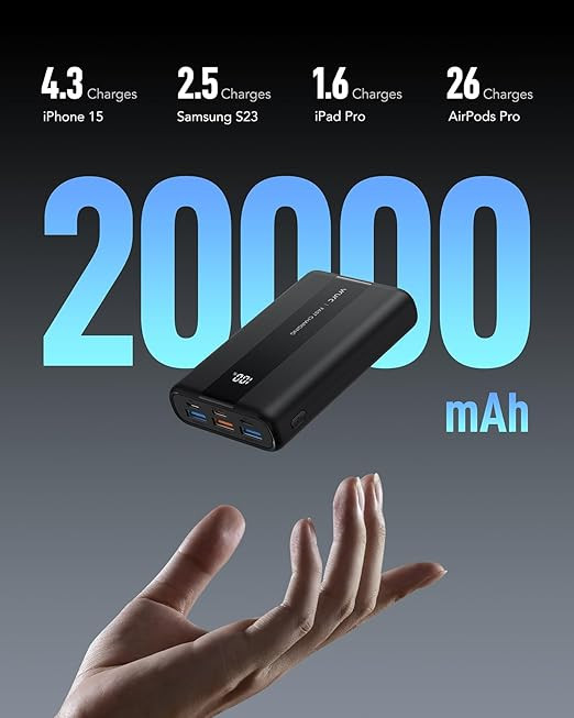 پاوربانک سریع 20000 برند VRURC مدل T2055