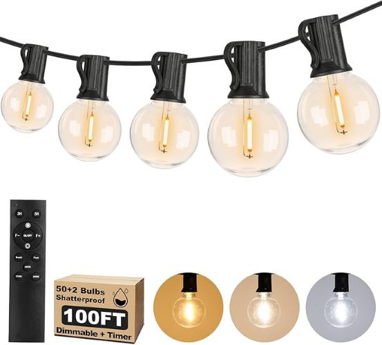 چراغهای رشتهای LED مدل G40 با طول 30 متر با کنترل از راه دور