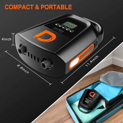 پمپ باد قابل شارژ Dskeuzeew با ظرفیت 20PSI و ظرفیت 9000 میلیآمپر