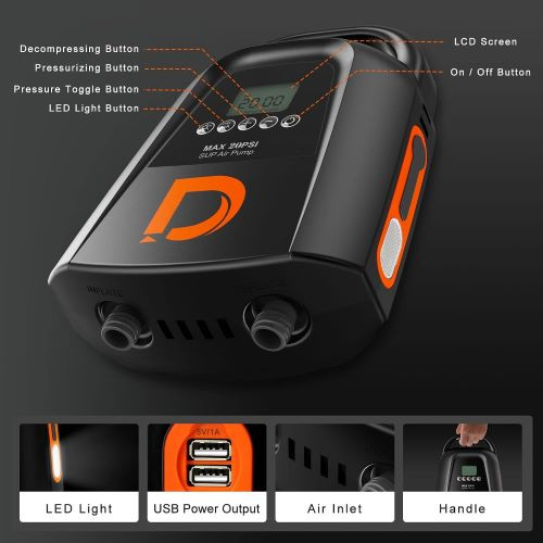پمپ باد قابل شارژ Dskeuzeew با ظرفیت 20PSI و ظرفیت 9000 میلیآمپر