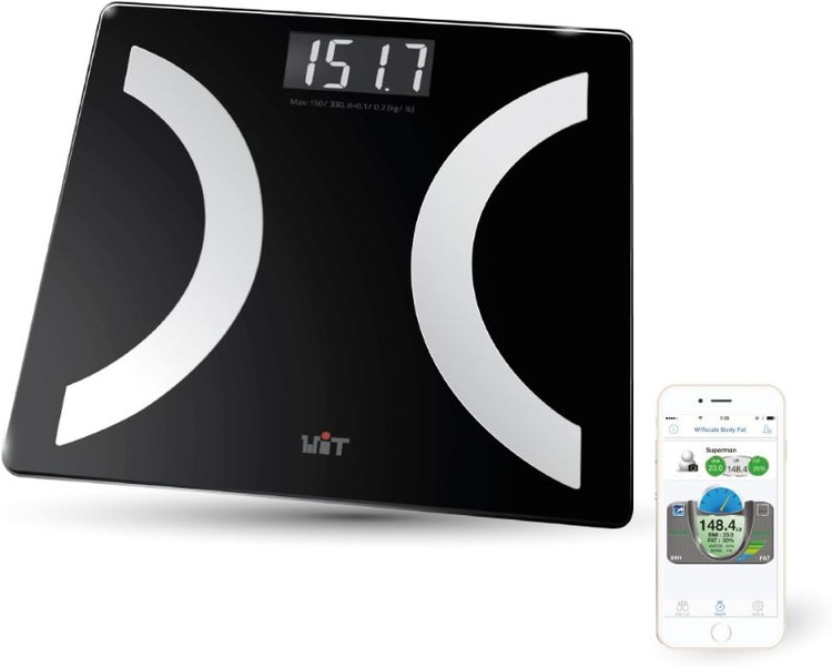 ترازوی دیجیتال هوشمند بلوتوثی WiTscale S220 اتصال به موبایل نشان دهنده چربی بدن