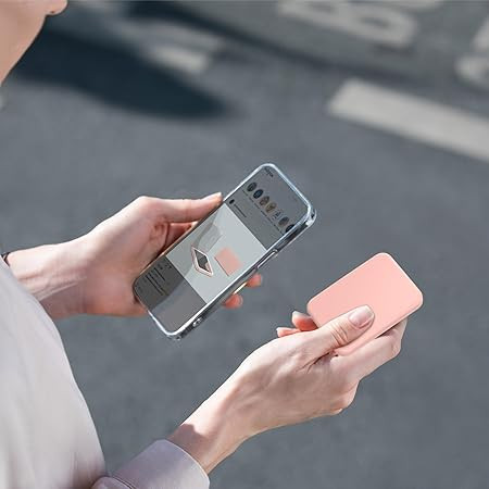 آینه آرایشی تاشو چراغ دار سه حالته شارژی Kintion-صورتی