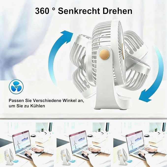 پنکه رومیزی قابل حمل با چراغ خواب FGHB مدل TP-020L