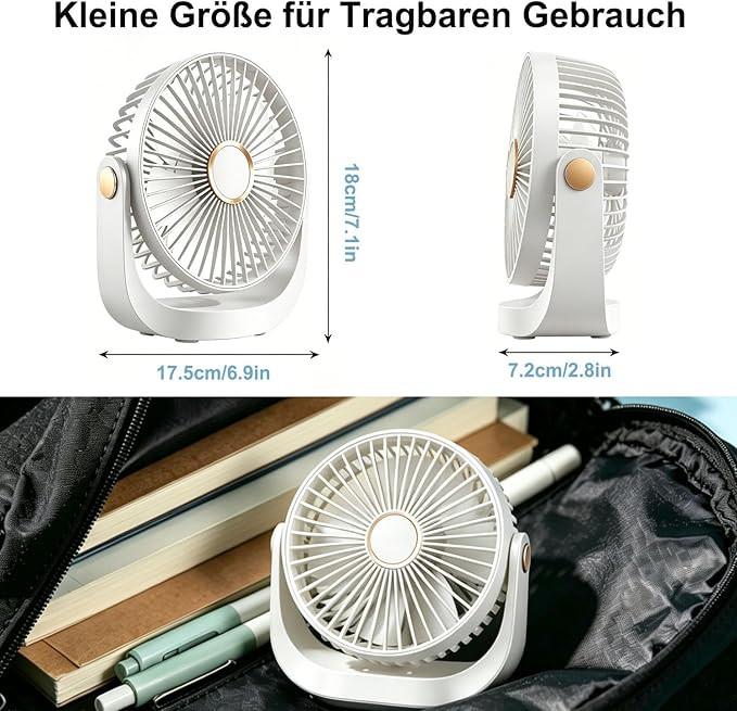 پنکه رومیزی قابل حمل با چراغ خواب FGHB مدل TP-020L