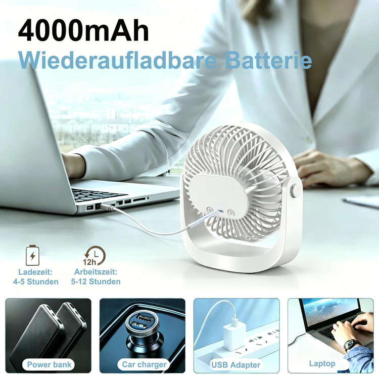 پنکه رومیزی قابل حمل با چراغ خواب FGHB مدل TP-020L