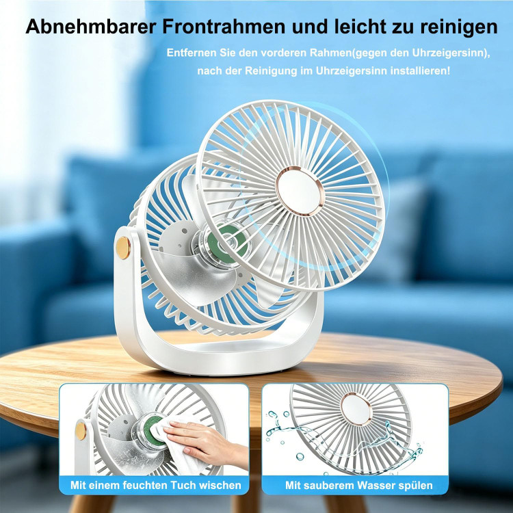 پنکه رومیزی قابل حمل با چراغ خواب FGHB مدل TP-020L