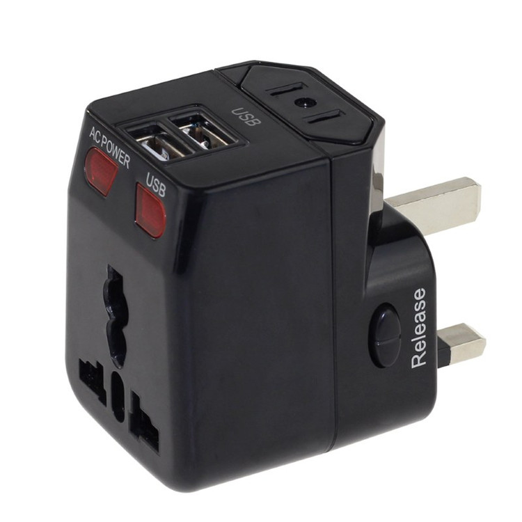 تبدیل برق 3 به 2 همه کاره + 2 پورت USB مدل SH-206