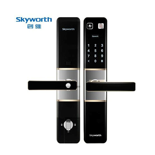 قفل هوشمند درب ضد سرقت Skyworth مدل SKY-001-RFPDA-S دارای اثر انگشت،رمز، کارت هوشمند و کلید