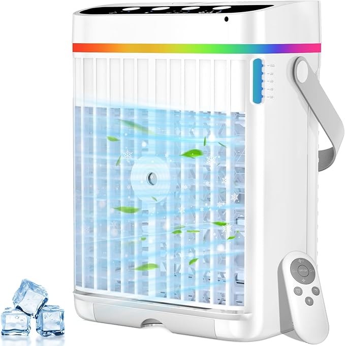 کولر آبی رومیزی USB با مخزن آب و یخ و نورپردازی RGB TT_13