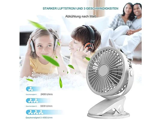 پنکه کلیپسی رومیزی P001، پنکه قابل حمل مینی USB بی صدا با 3 سرعت داری چراغ شب(صورتی)