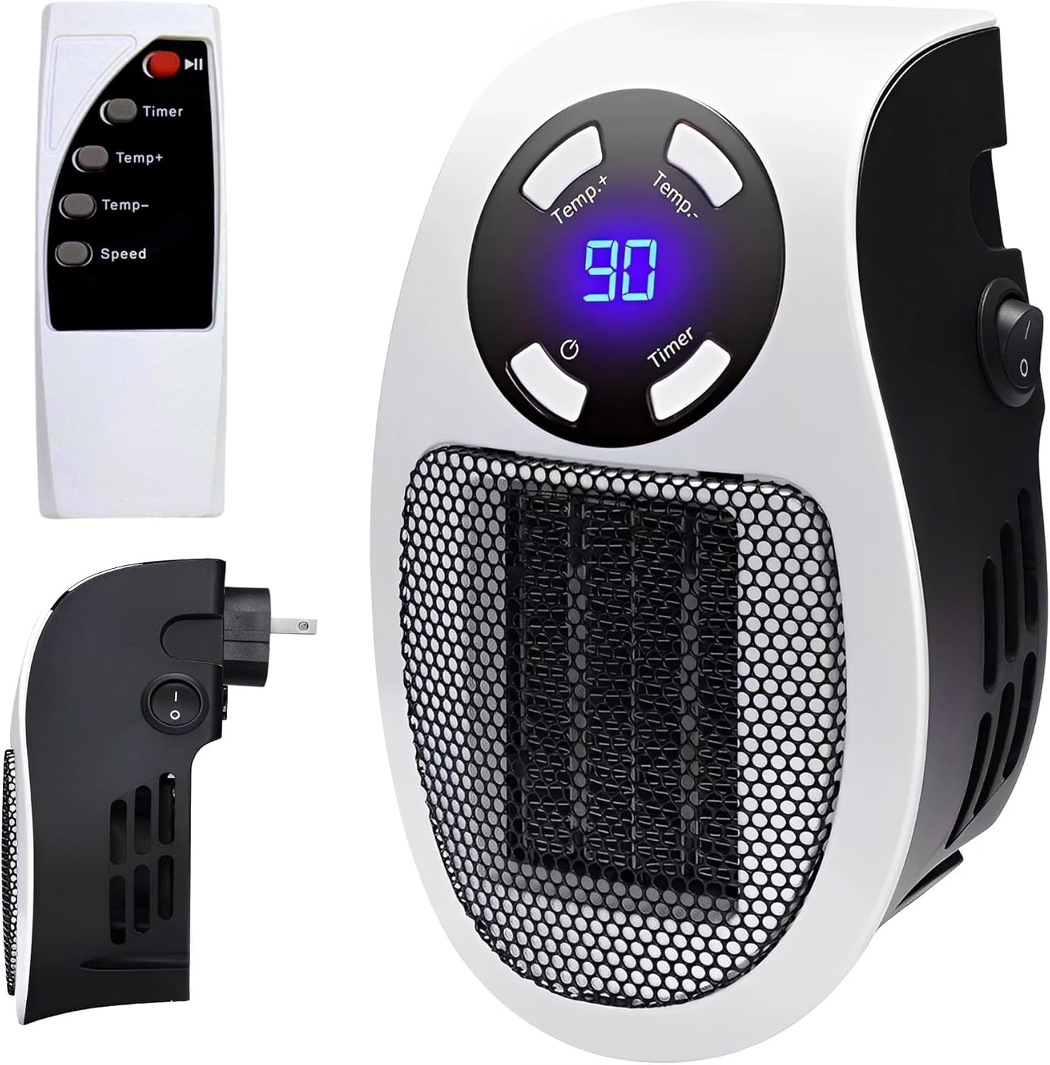 بخاری دیواری کم‌مصرف ۵۰۰ وات دارای ترموستات قابل تنظیم با نمایشگر LED برند آلفا هیتر