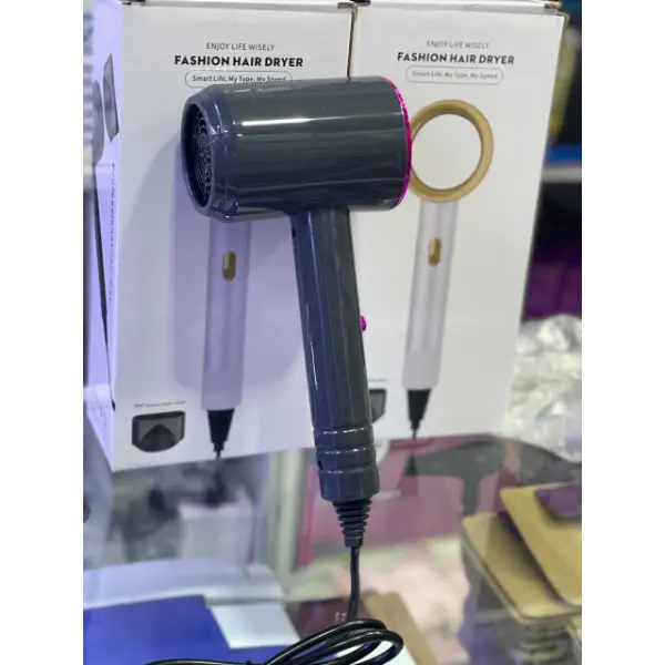 سشوار FASHION HAIR DRYER مدل EARLYFISH LONIC با کنترل هوشمند و خشک کن سریع 1200 وات - خاکستری
