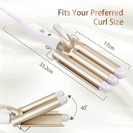 فرکننده مو FLITRONIC مدل HE-19 ، میله فرکننده مو با طول موج 3 اینچ