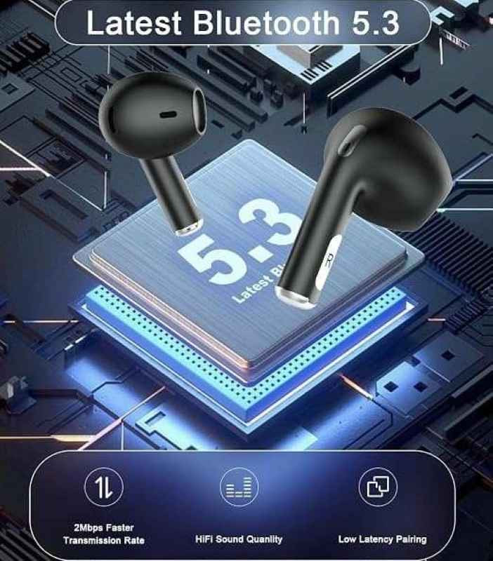هدفون بیسیم Y42 ایرباد بلوتوث 5.3با قاب شارژ، (آبی)