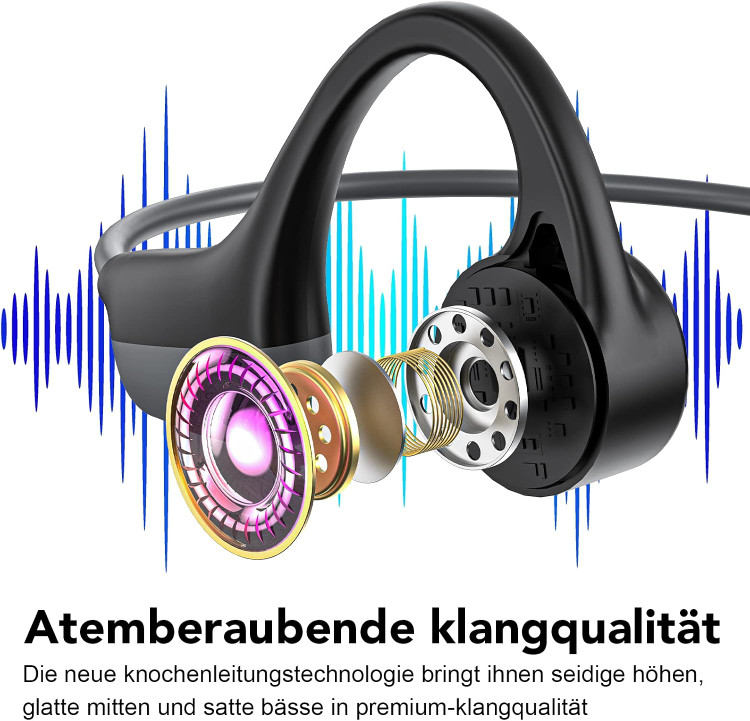 هدفون Bone Sound بلوتوث 5.3، هدفون بیسیم هدایت استخوانی برند RR SPORTS