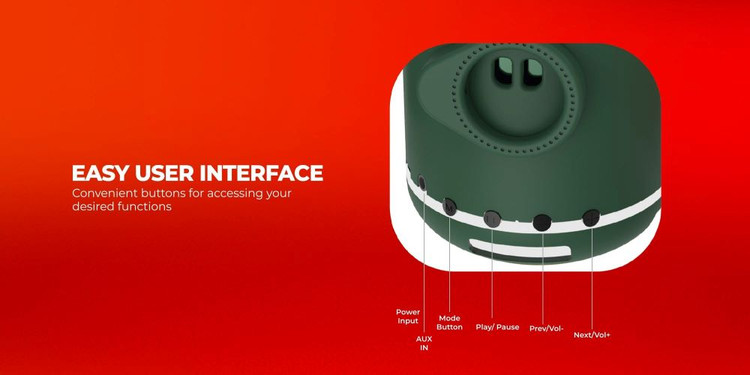 اسپیکر بلوتوث قابل حمل Audionic Gear 3 با چراغهای RGB، رادیو FM، پشتیبانی از USB و کارت حافظه microSD