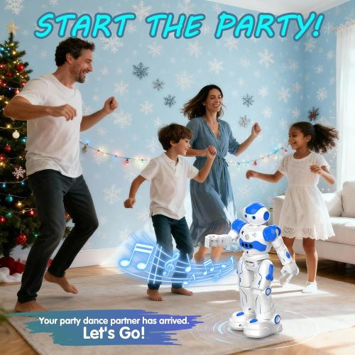 اسباببازی رباتیک هوش مصنوعی Pup Go Smart RC برای کودکان ۳+ سال، مناسب برای پسران، آوازخوان، رقص، تعاملی، صحبت کننده، دارای حسگر حرکت، کنترل از راه دور، مناسب برای کودکان اوتیسمی (آبی)