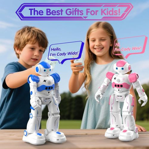 اسباببازی رباتیک هوش مصنوعی Pup Go Smart RC برای کودکان ۳+ سال، مناسب برای پسران، آوازخوان، رقص، تعاملی، صحبت کننده، دارای حسگر حرکت، کنترل از راه دور، مناسب برای کودکان اوتیسمی (آبی)