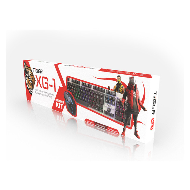 کیبورد گیمینگ با سیم تایگر به همراه ماوس XG-1