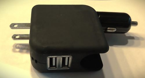 شارژر فندکی ماشین تاشو 2 در 1 با دو پورت USB مدل CH-316