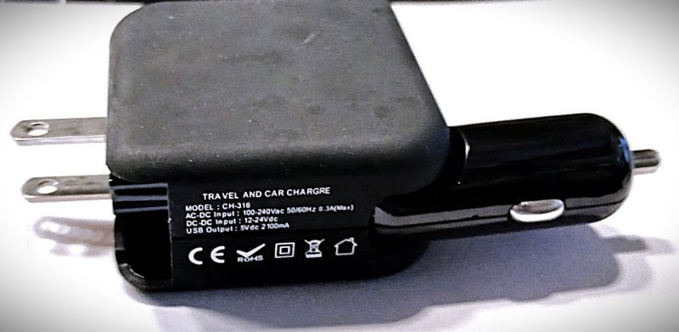 شارژر فندکی ماشین تاشو 2 در 1 با دو پورت USB مدل CH-316